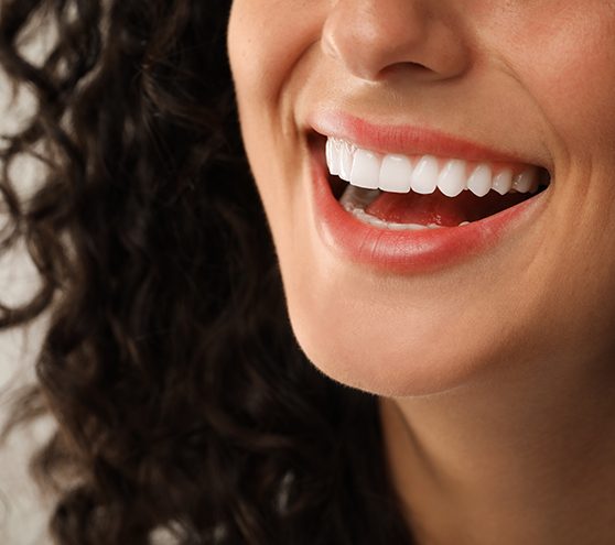Close-up of woman’s beautiful smile