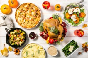 thanksgiving foods on table