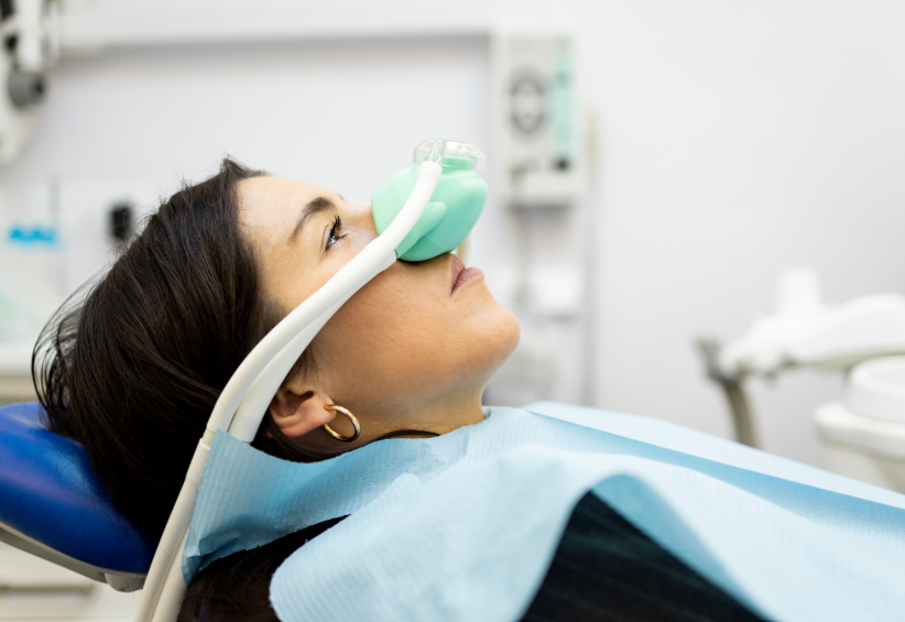 Patient undergoing dental sedation